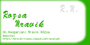 rozsa mravik business card